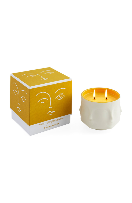 Jonathan Adler Muse Couleur Pamplemousse Candle In Ivory