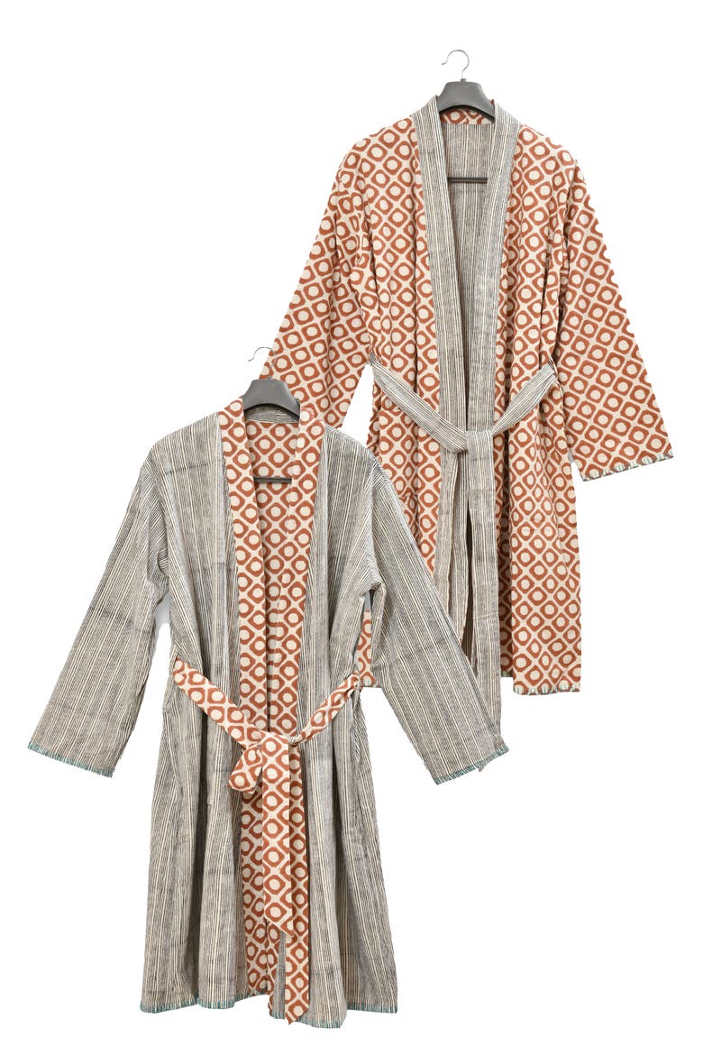 Block Print Reversible Robe, Main, color, Block Print