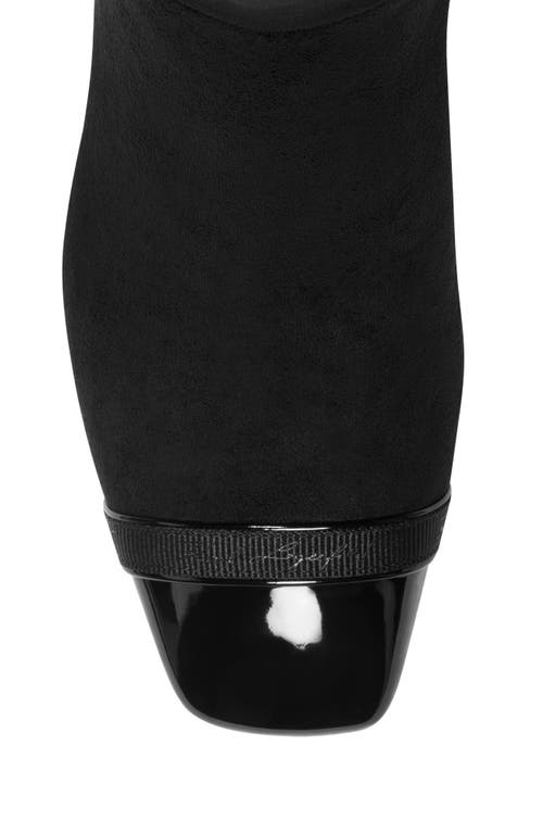 Karl Lagerfeld Paris Shivon Knee High Cap Toe Boot In Black