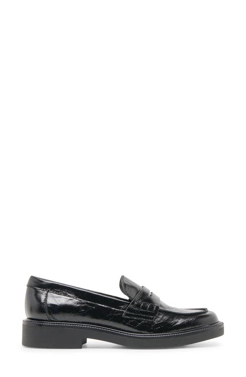 Dolce Vita Tiggy Loafers Midnight Crinkle Patent In Black