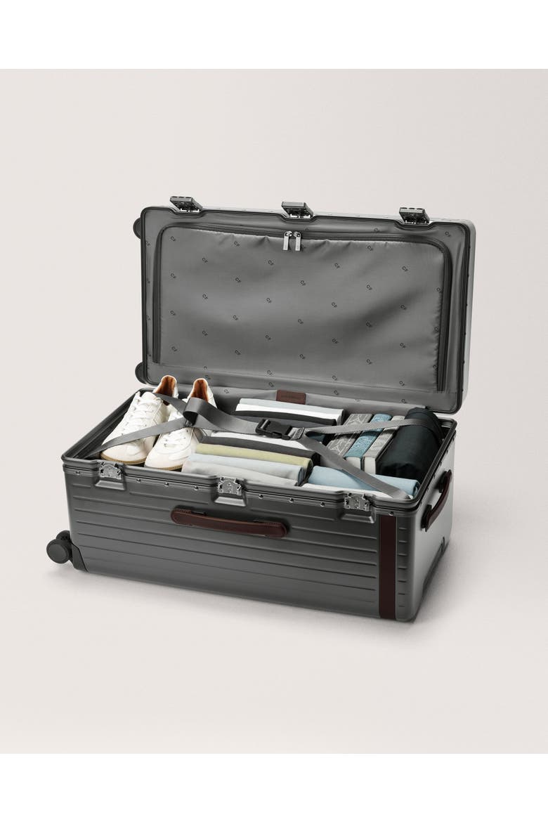 The Trunk Suitcase, Alternate, color, Grey / Chocolate