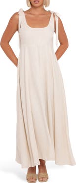 Petal & Pup Valara Tie Shoulder Maxi Dress