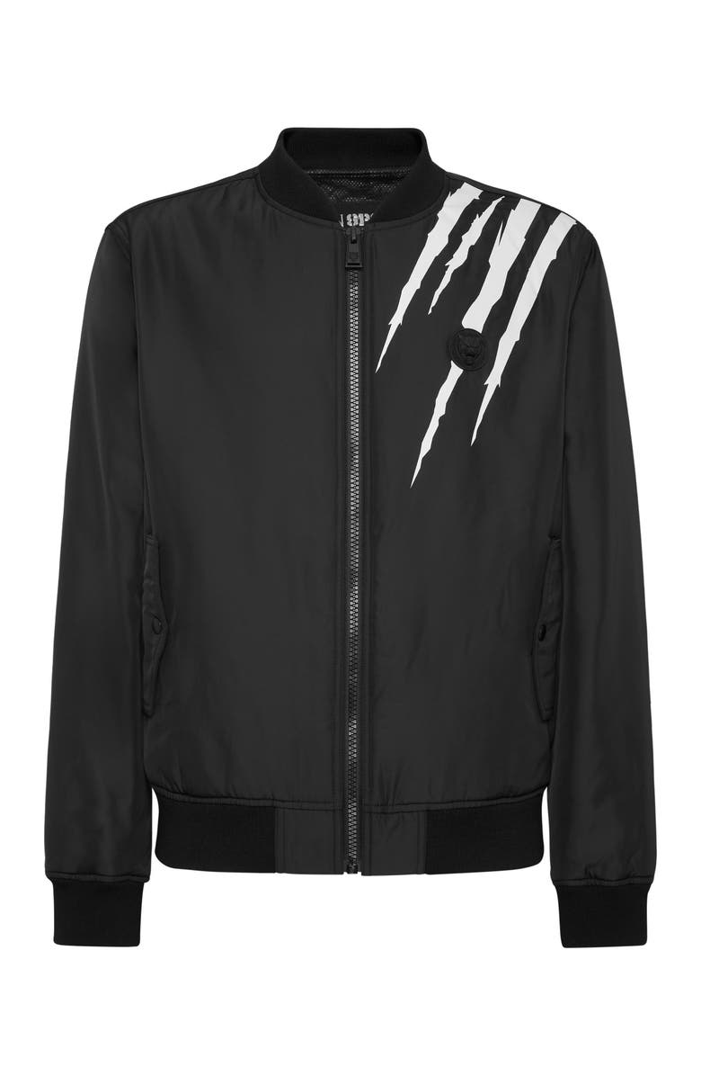 PLEIN SPORT Bomber Scratch Men, Main, color, Black
