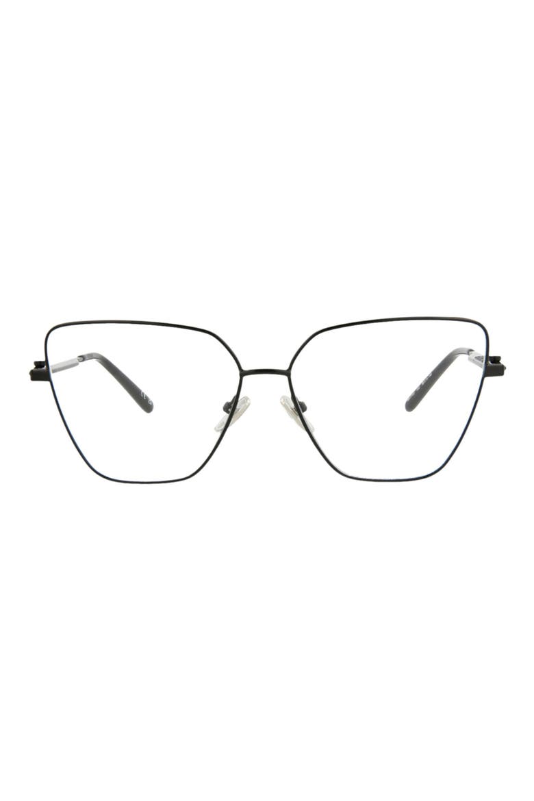 59mm Cat Eye Optical Glasses, Main, color, BLACK BLACK TRANSPARENT