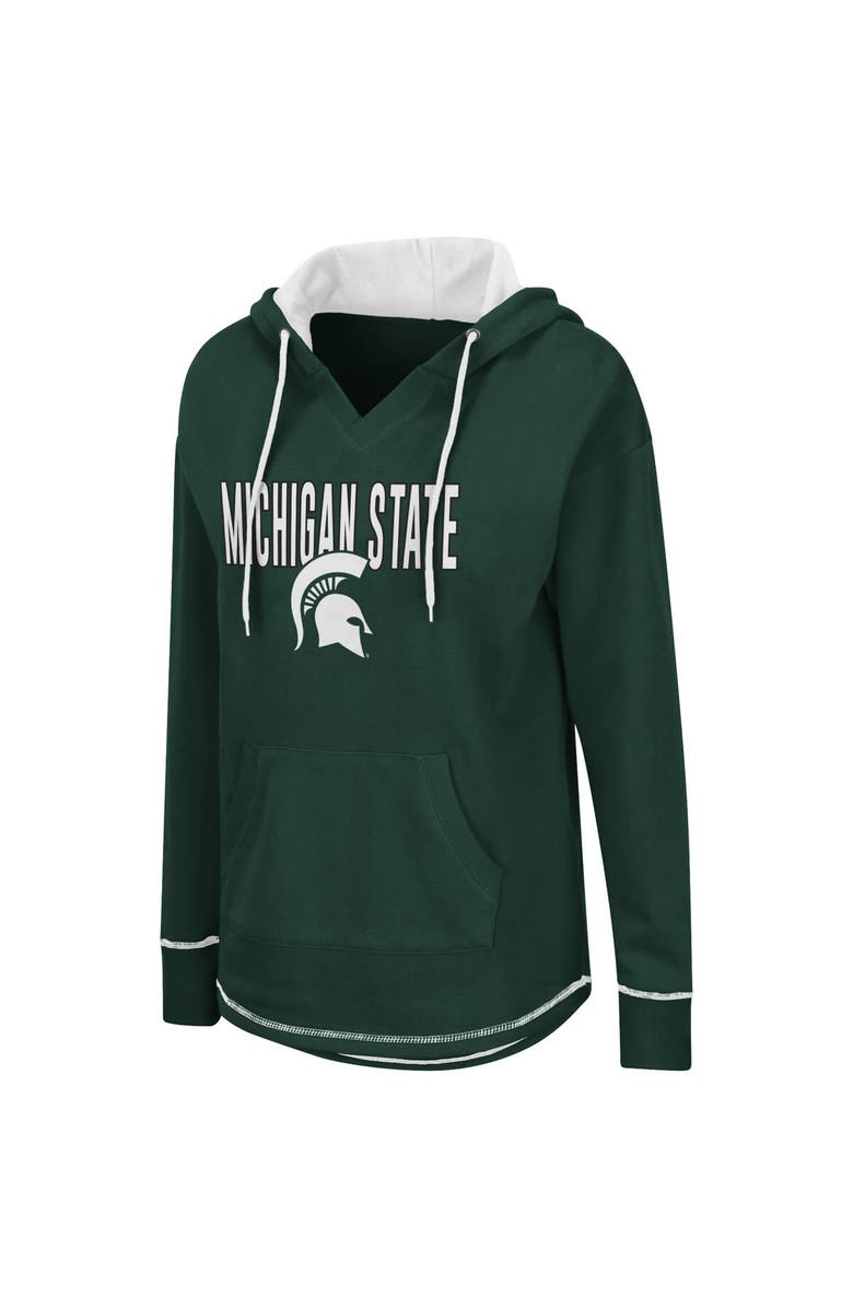COLOSSEUM Women's Colosseum Green Michigan State Spartans Tunic Pullover Hoodie, Alternate, color, Green