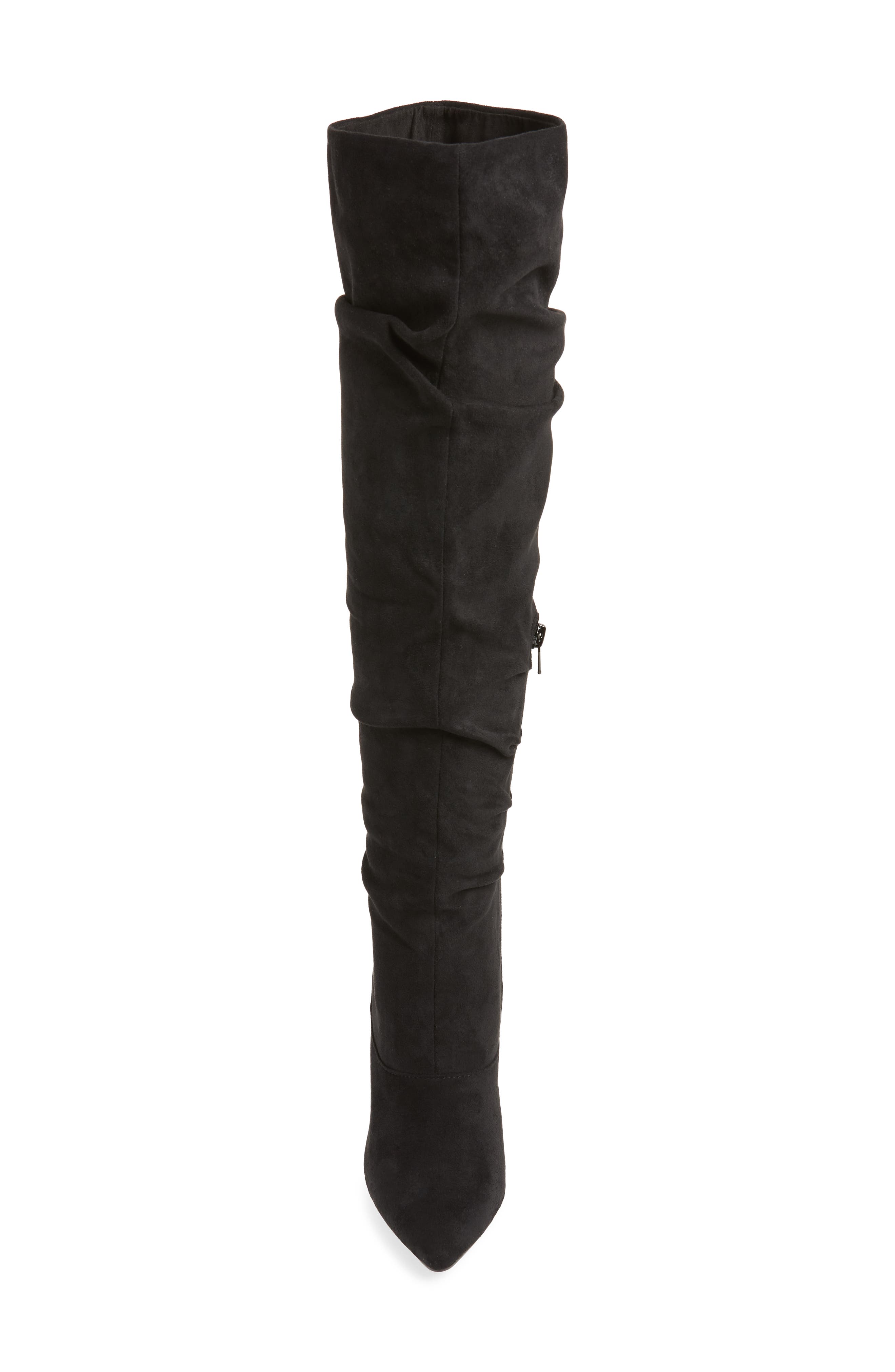 Mueller Over the Knee Boot, Alternate, color, BLACK SUEDE