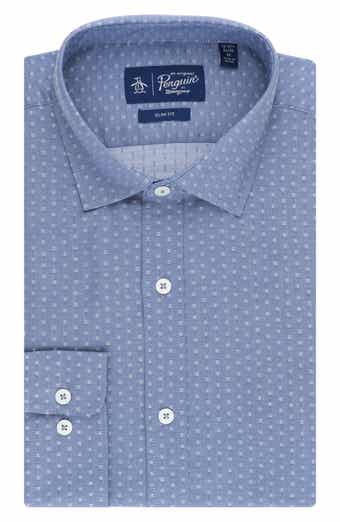 Original Penguin Slim Fit Dobby Chambray Dress Shirt