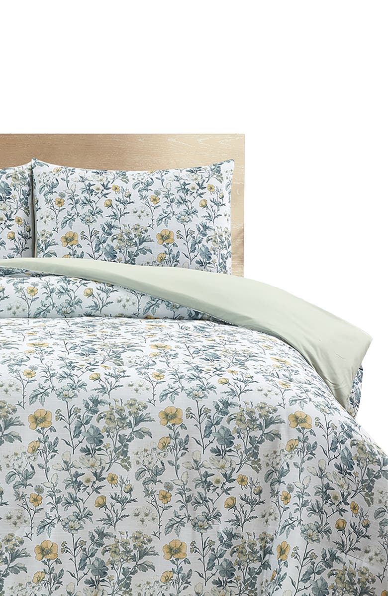 Scotch & Soda 3-Piece King Floral Comforter & Sham Set, Alternate, color, Ivory Yellow