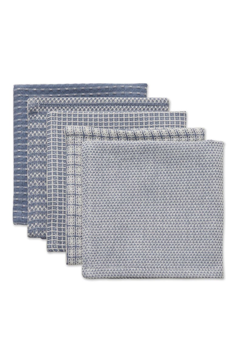 Everyday Assorted Dishcloth Set/5, Main, color, Stonewash Blue