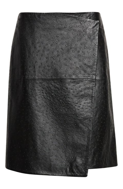 Gora Leather Wrap Skirt