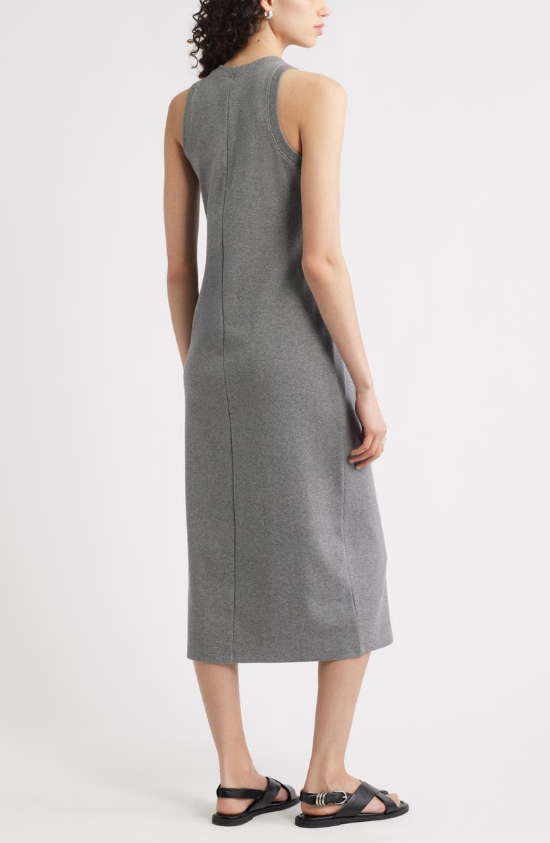 Nordstrom Stretch Cotton Ribbed Tank Dress, Alternate, color, Grey Dark Heather