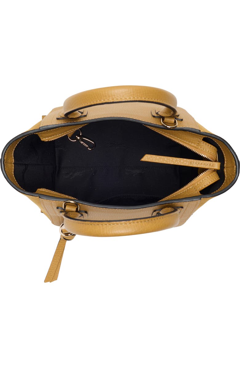 Longchamp Small Mailbox Soft Top Leather Crossbody Bag, Alternate, color, Honey