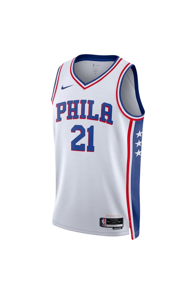 Unisex Nike Joel Embiid White Philadelphia 76ers Swingman Jersey - Association Edition, Alternate, color, White