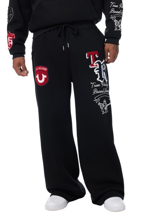 Logo Patch Baggy Sweatpants