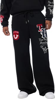 True Religion Logo Patch Baggy Sweatpants