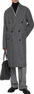 Burberry Herringbone Wool Tailored Coat