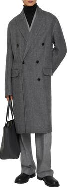 Burberry Herringbone Wool Tailored Coat
