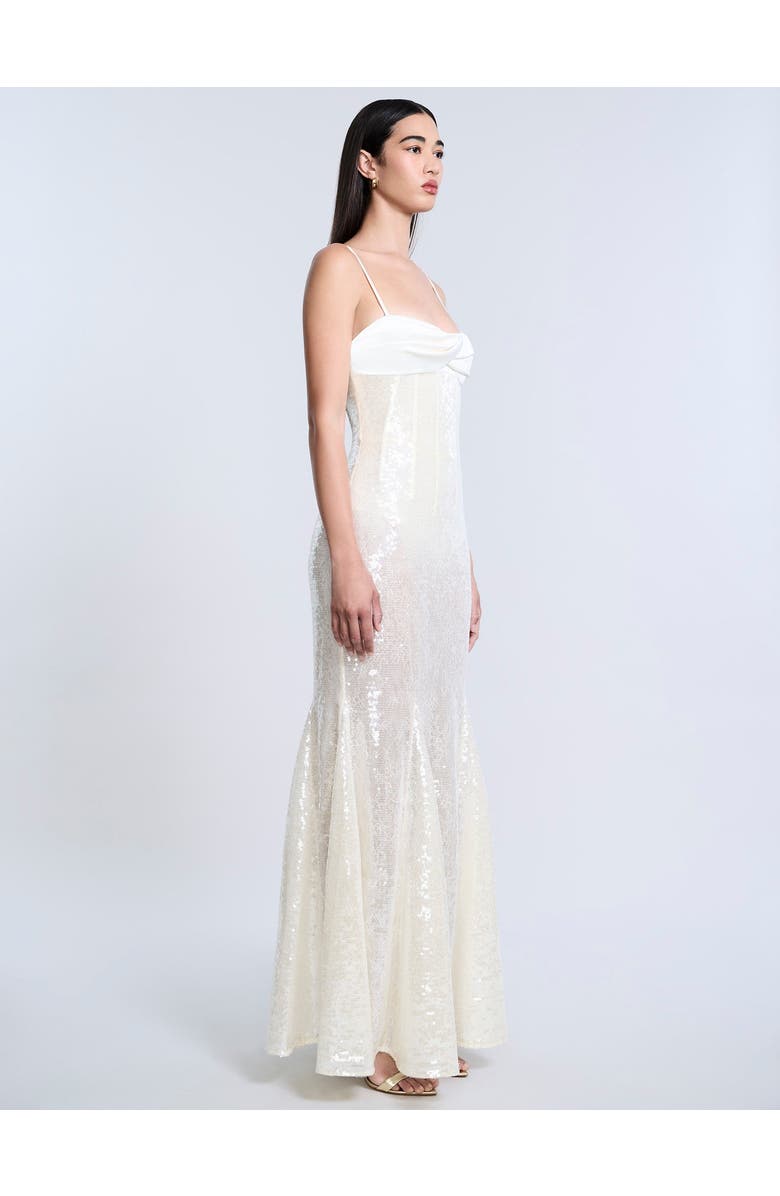 BCBGMAXAZRIA Sequin Lace Gusset Gown, Alternate, color, Jasmine