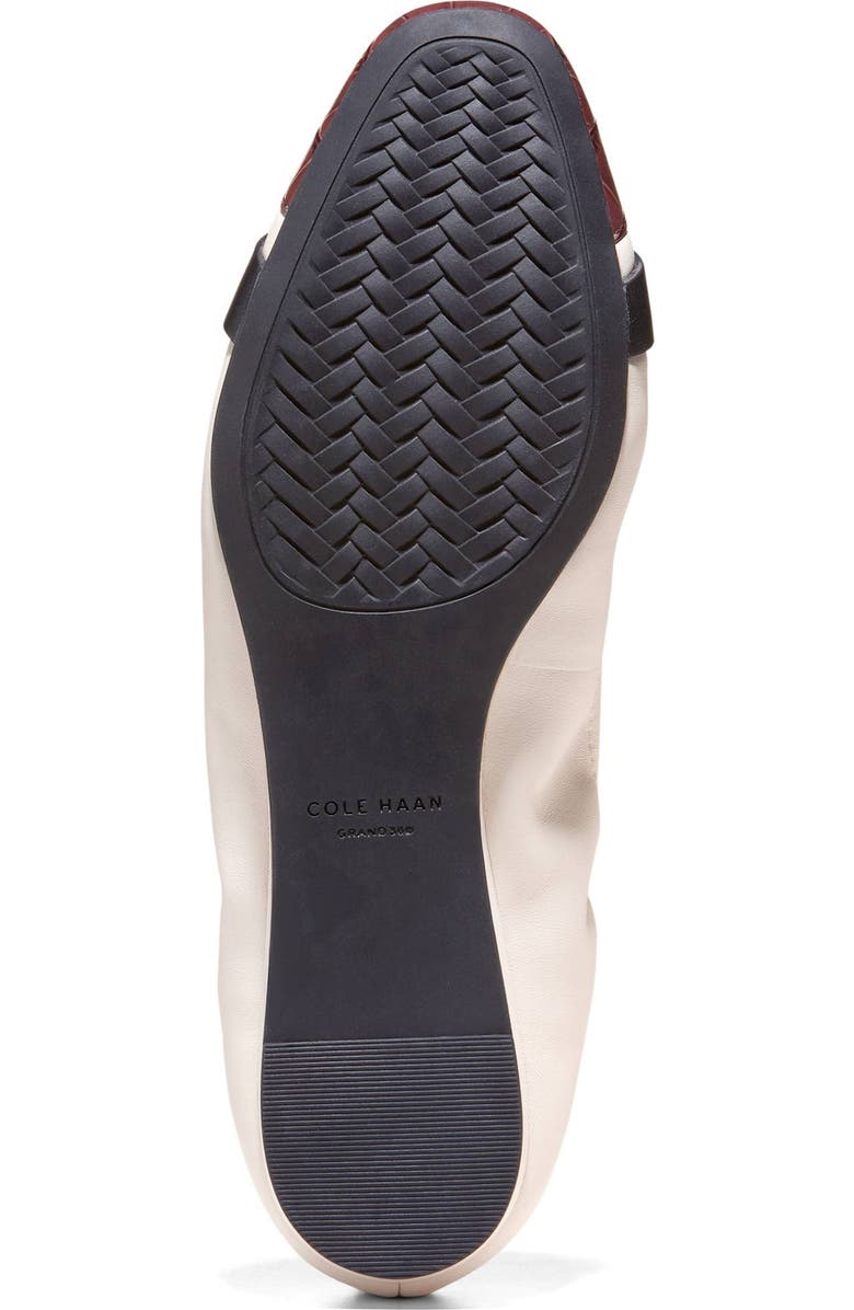 Cole Haan Go-To Tova Bow Ballet Flat, Alternate, color, Powder Leather/ Mahogany Croc