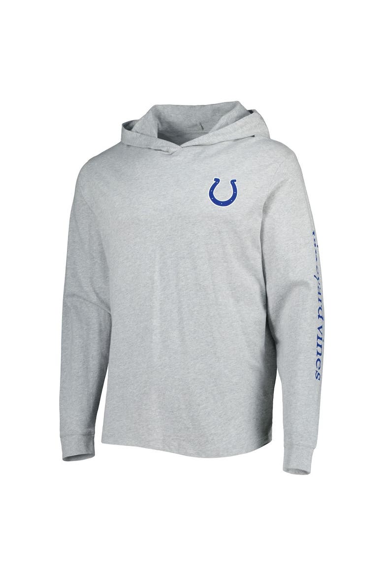Men's Vineyard Vines Heathered Gray Indianapolis Colts Local Long Sleeve Hoodie T-Shirt, Alternate, color, Heather Gray