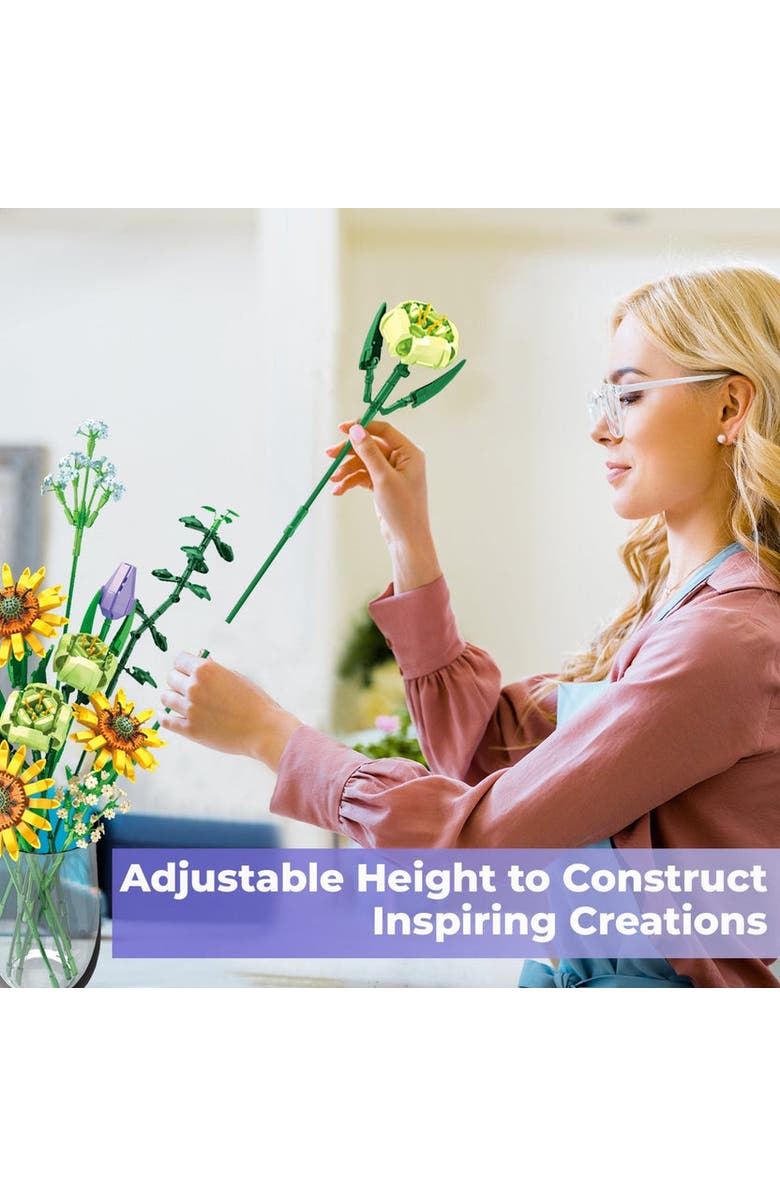 CONTIXO Sunflower Bouquet Building Set, Alternate, color, Yellow