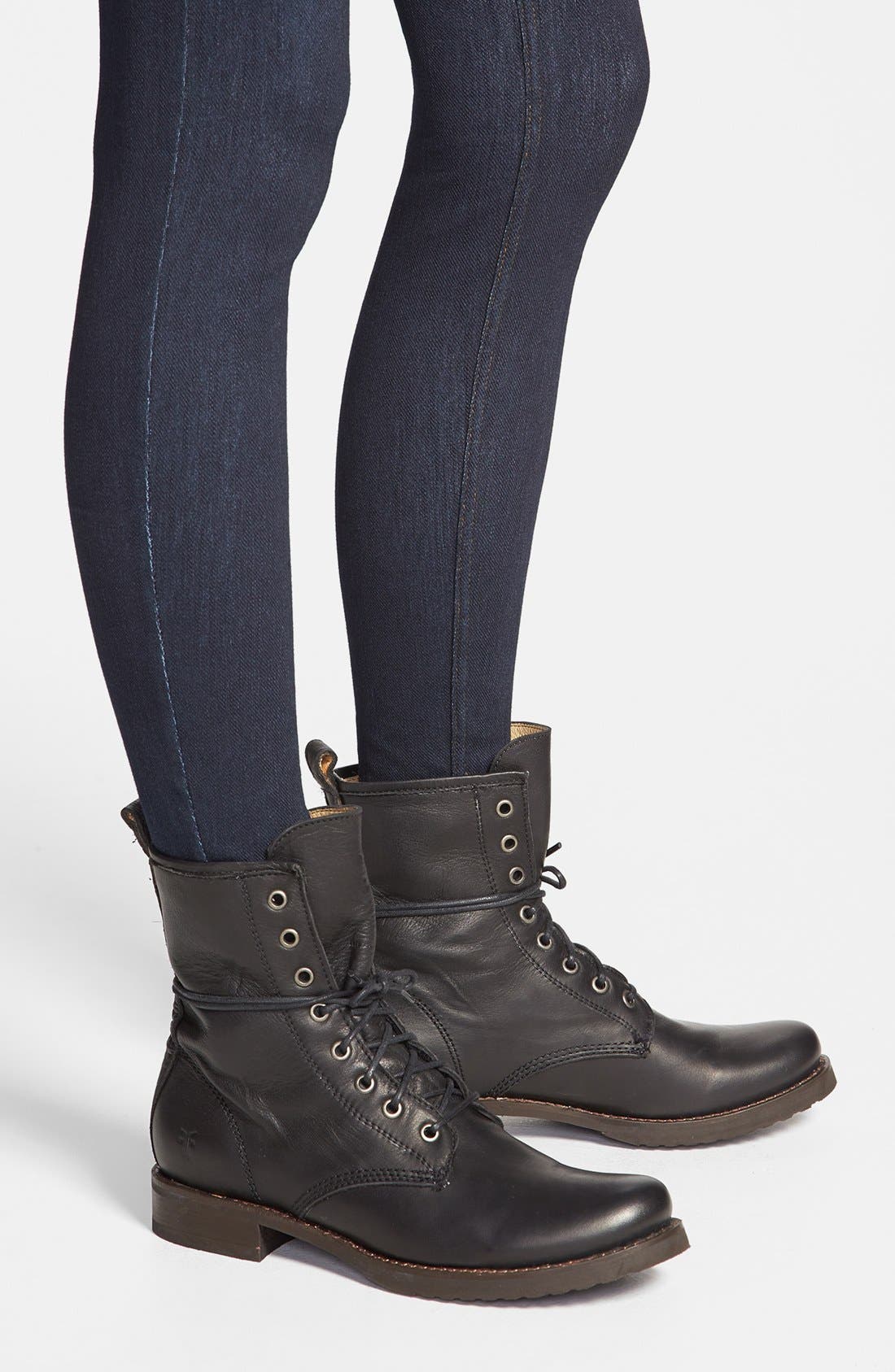 Frye Veronica Combat Boot, Alternate, color, Black