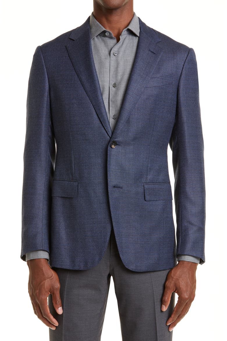 Trofeo Wool Sport Coat, Main, color, NAVY