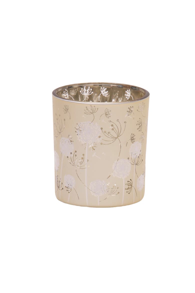 Dandelion Small Champagne Decorative Candle Holder 3.15", Main, color, Gold