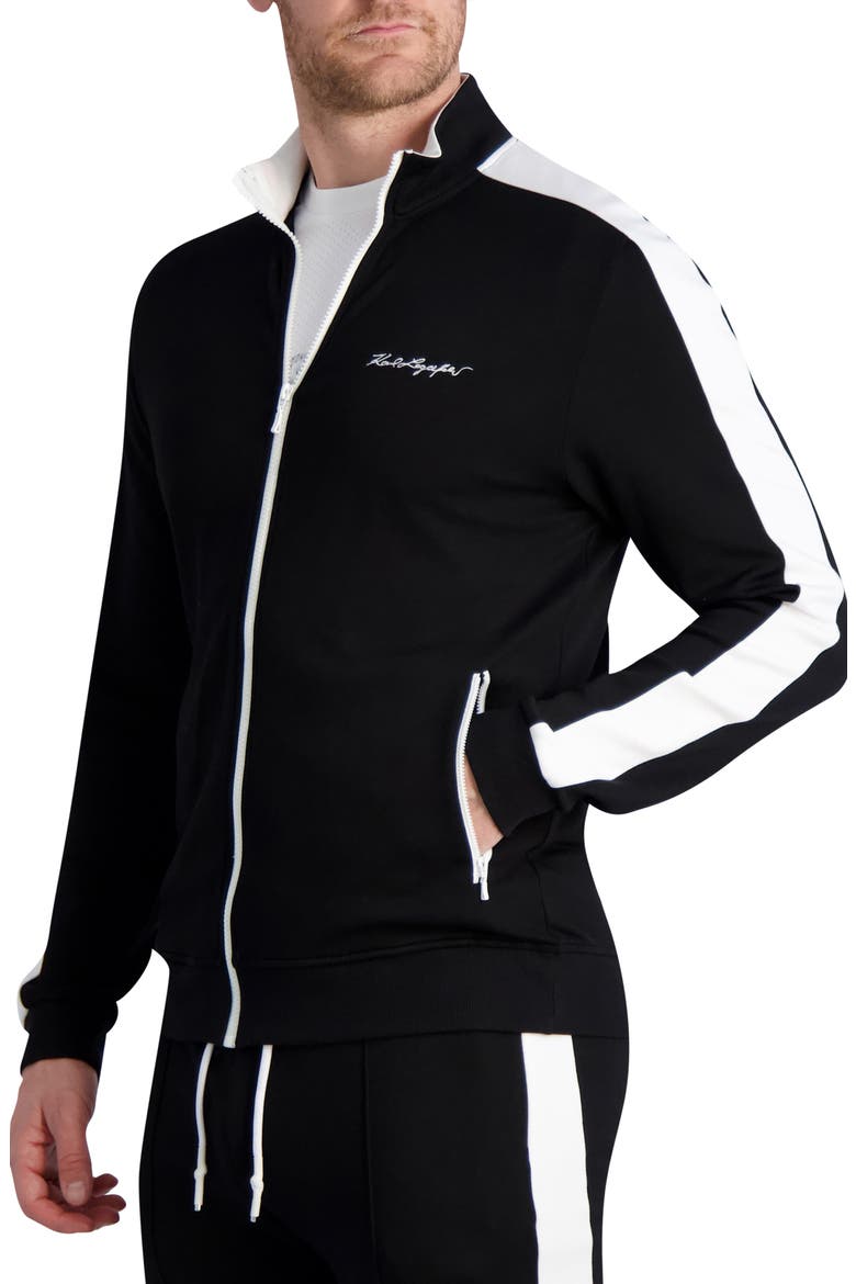 Track Fall Blocks KARL LAGERFELD PARIS Color Block Track Jacket (Men) | Nordstromrack
