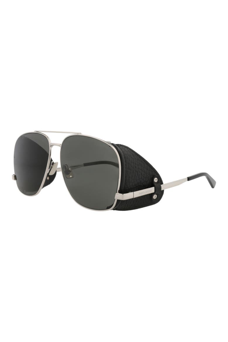59mm Polarized Aviator Sunglasses, Alternate, color, SILVER SILVER GREY