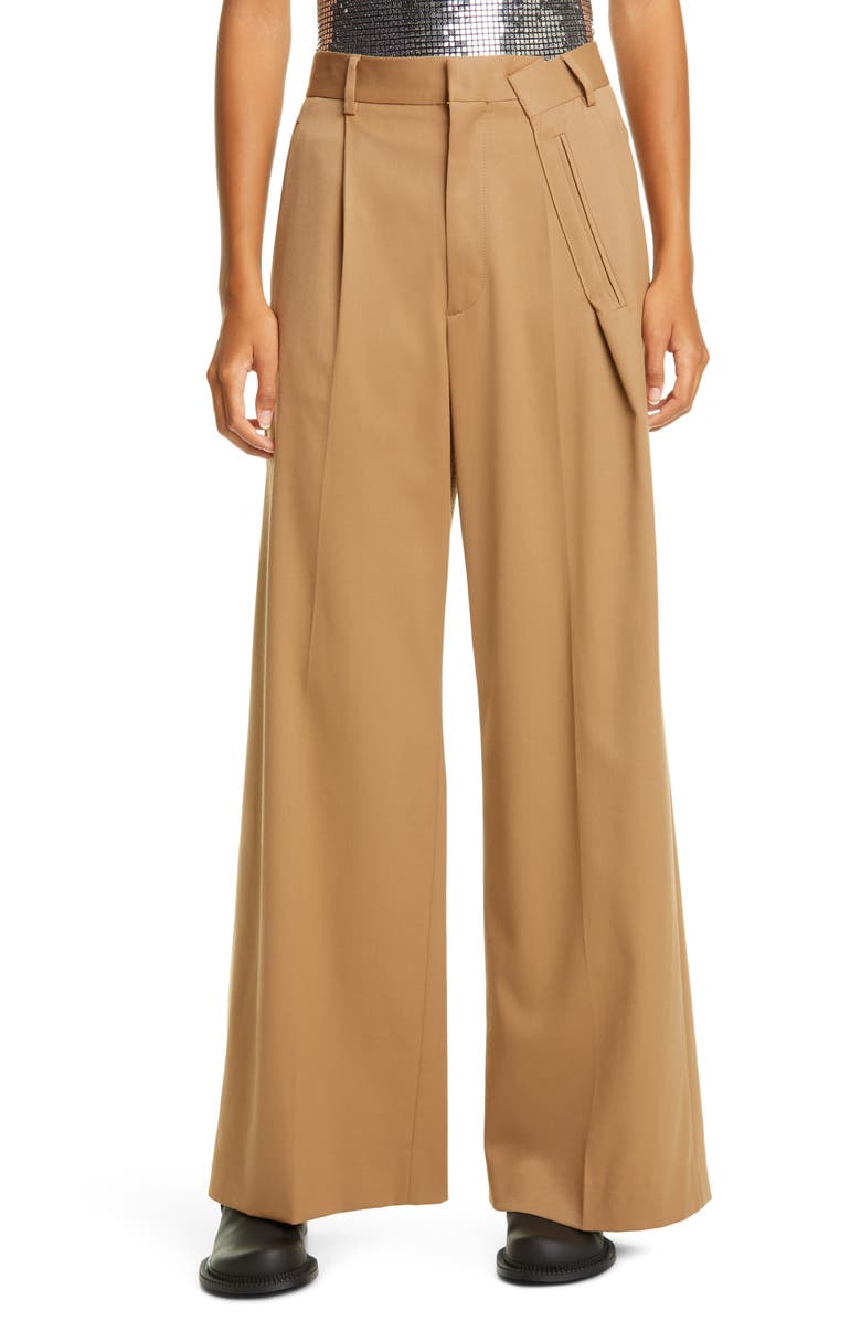 MM6 Maison Margiela Pleat High Waist Pants, Main, color,