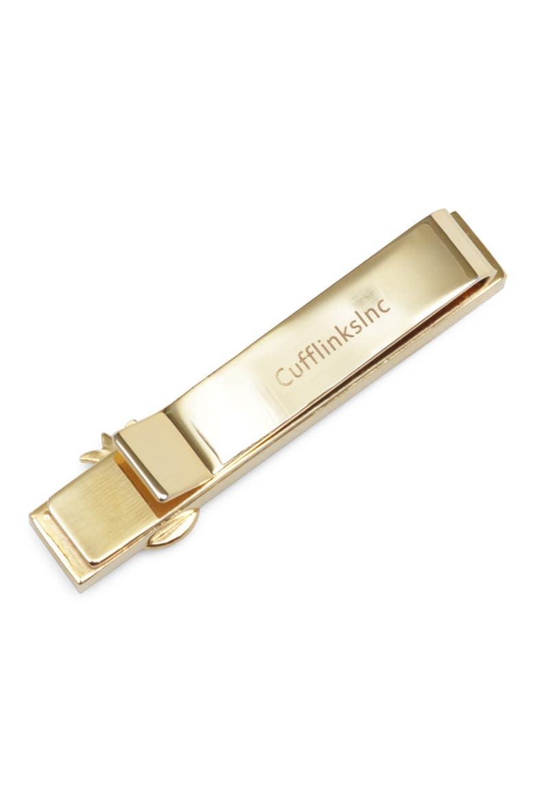 Pineapple Wood Inlay Tie Bar, Alternate, color, GOLD