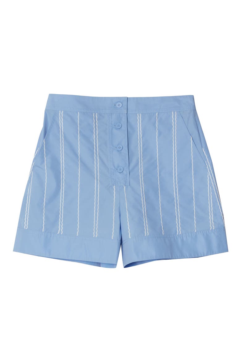 Wave Embroidered Poplin Shorts, Main, color, OXFORD BLUE