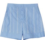 3.1 Phillip Lim Wave Embroidered Poplin Shorts