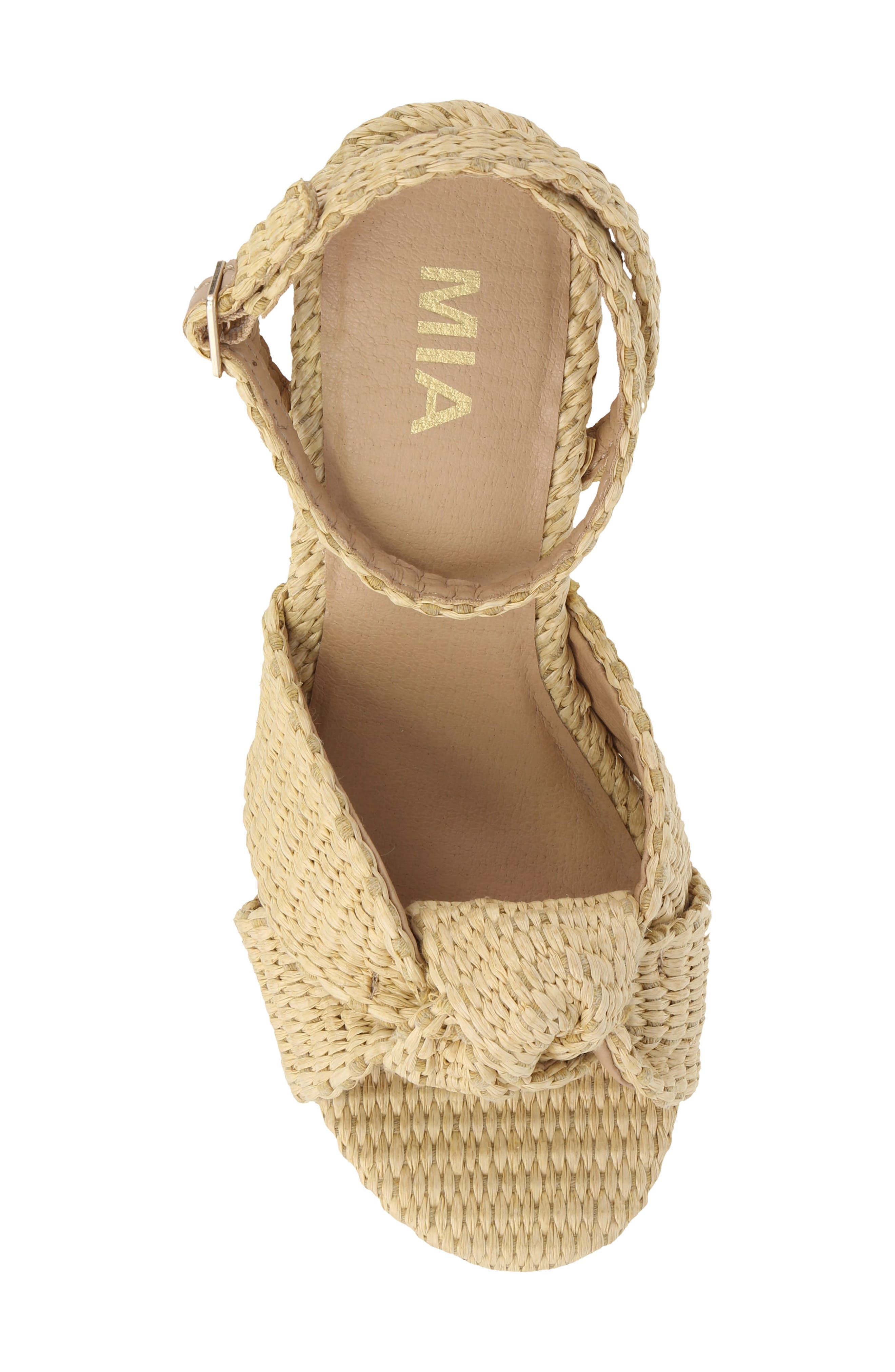 MIA Reese Raffia Platform Sandal, Alternate, color, Natural