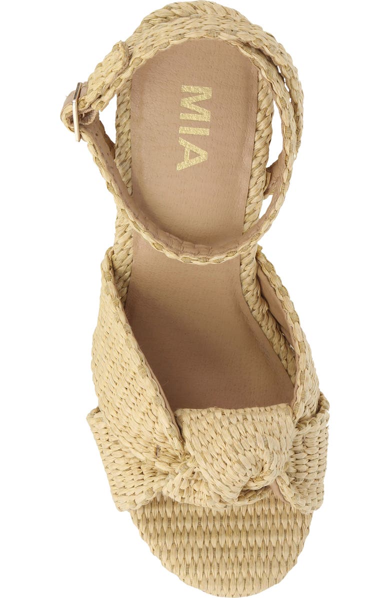 MIA Reese Raffia Platform Sandal, Alternate, color, Natural