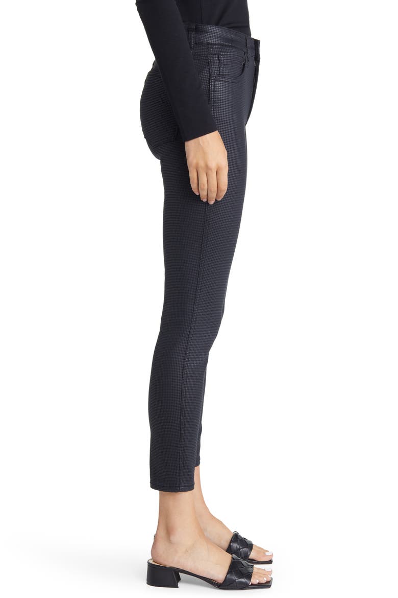Donna Fab Ab Coated High Waist Ankle Skinny Jeans, Alternate, color, BLACK