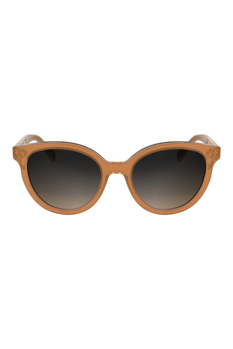 Le Pliage 52mm Gradient Round Sunglasses, Main, color, GLITTER ORANGE