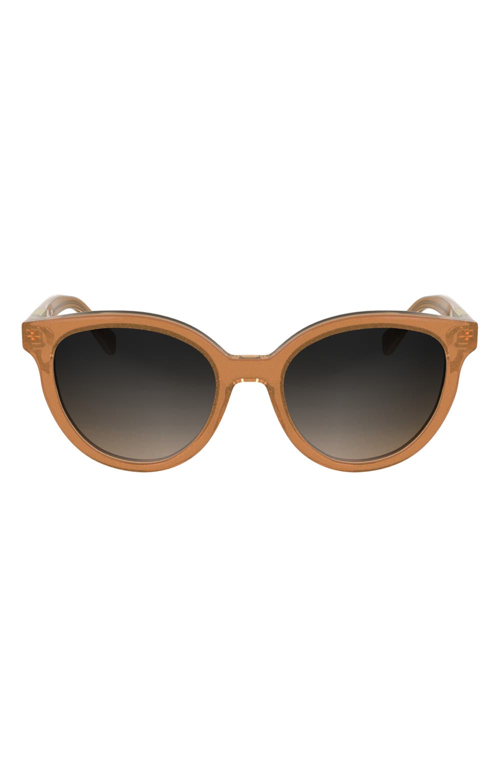 Le Pliage 52mm Gradient Round Sunglasses, color, GLITTER ORANGE