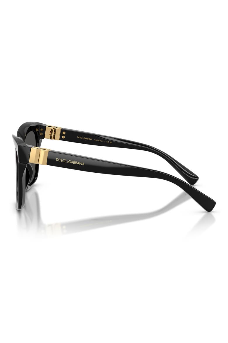 55mm Square Sunglasses, Alternate, color, BLACK / DARK GREY