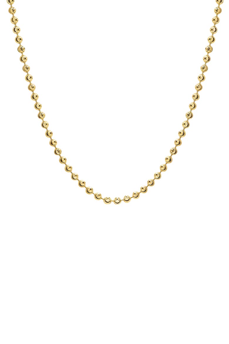 Men's Moon Cut Ball Chain, Main, color, GOLD