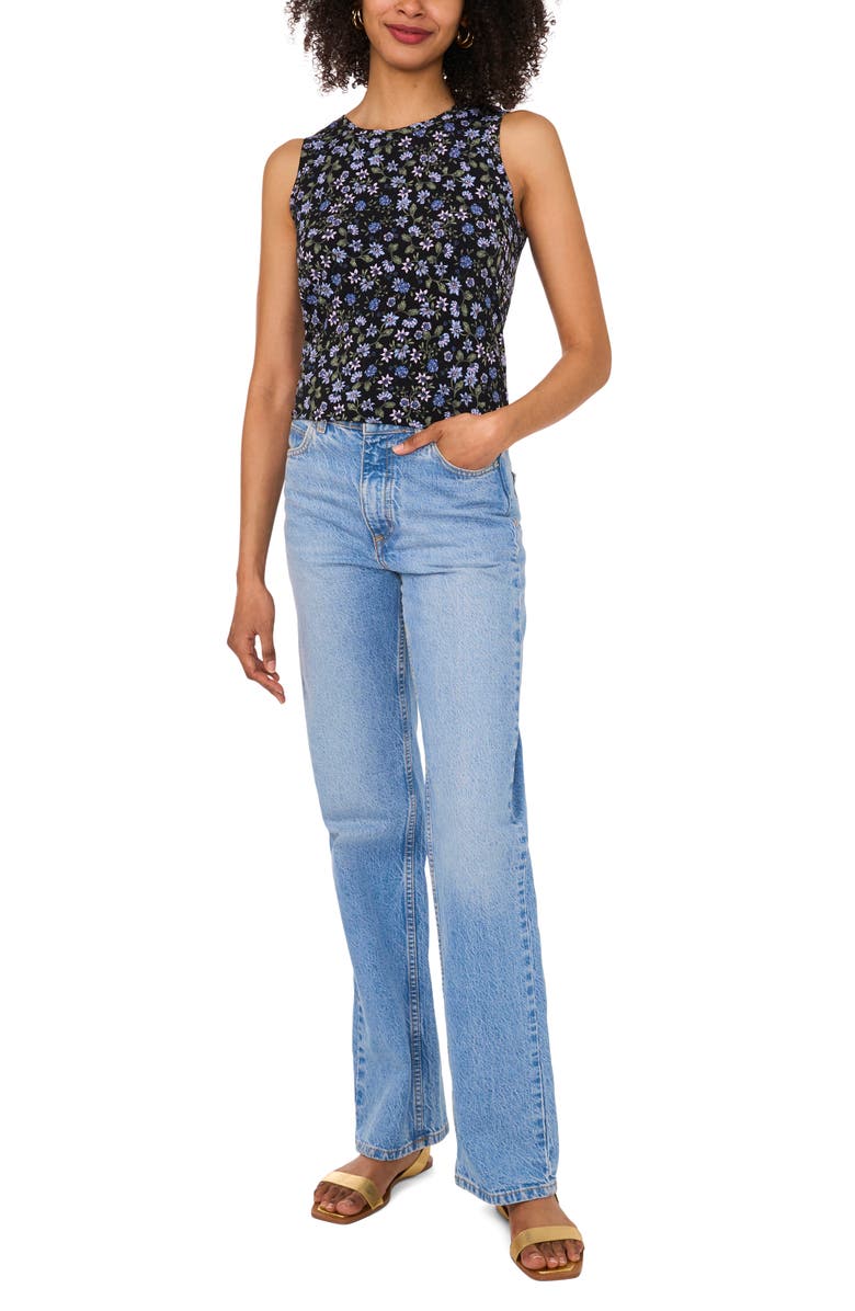 Vince Camuto Floral Keyhole Tank, Alternate, color, 