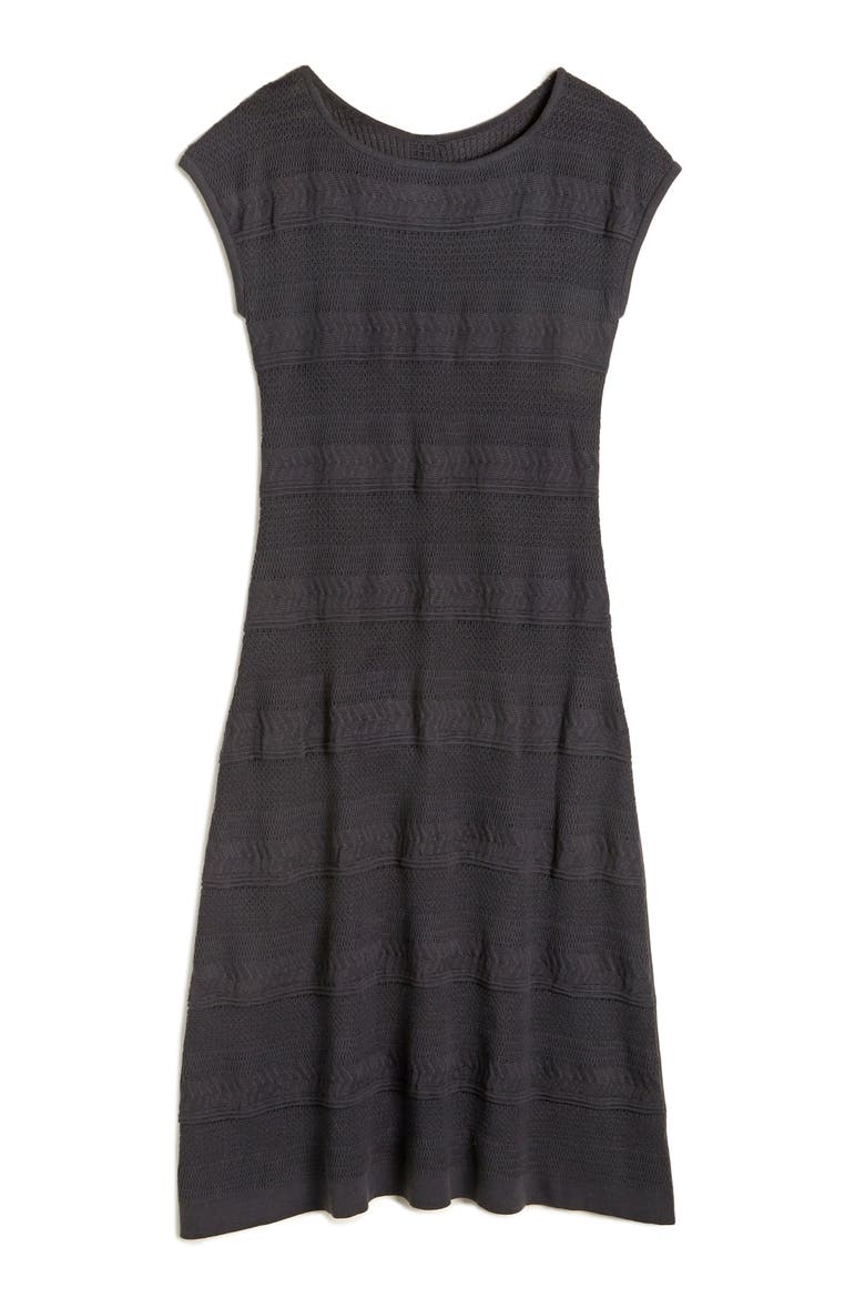 Leah Artisan Knit Dress, Alternate, color, Caviar