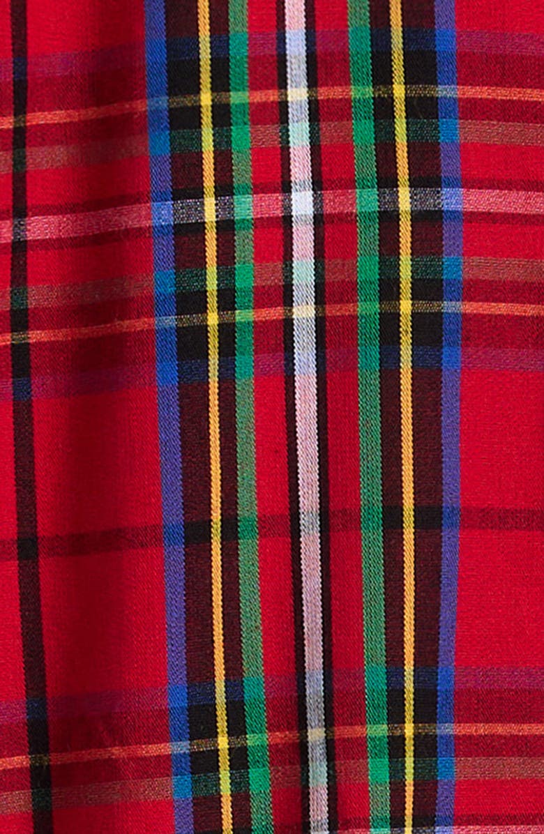 RuggedButts Red Nicholas Plaid Cotton Bodysuit, Alternate, color, Red