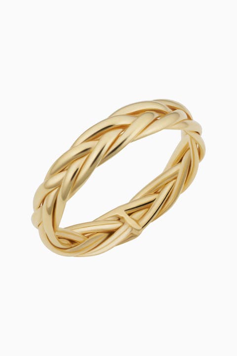 14K Solid Gold Caesar Stack Ring