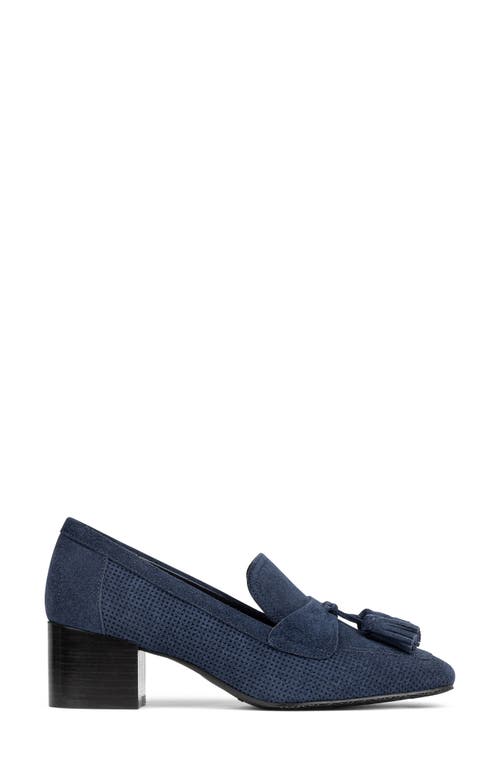 Donald Pliner Moc Toe Tassel Loafer In Navy
