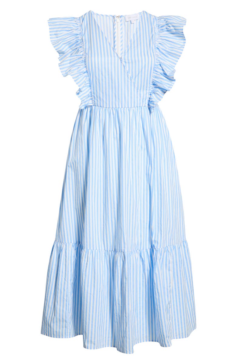 SUGARLIPS Fairness Stripe Cotton Poplin Dress, Alternate, color, Blue-Stripe