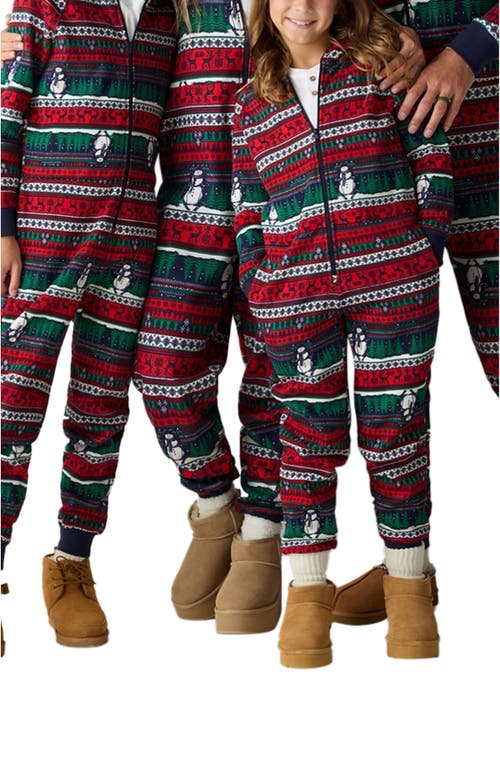 Fabletics The Go-to Fleece Hooded Jumpsuit In Red