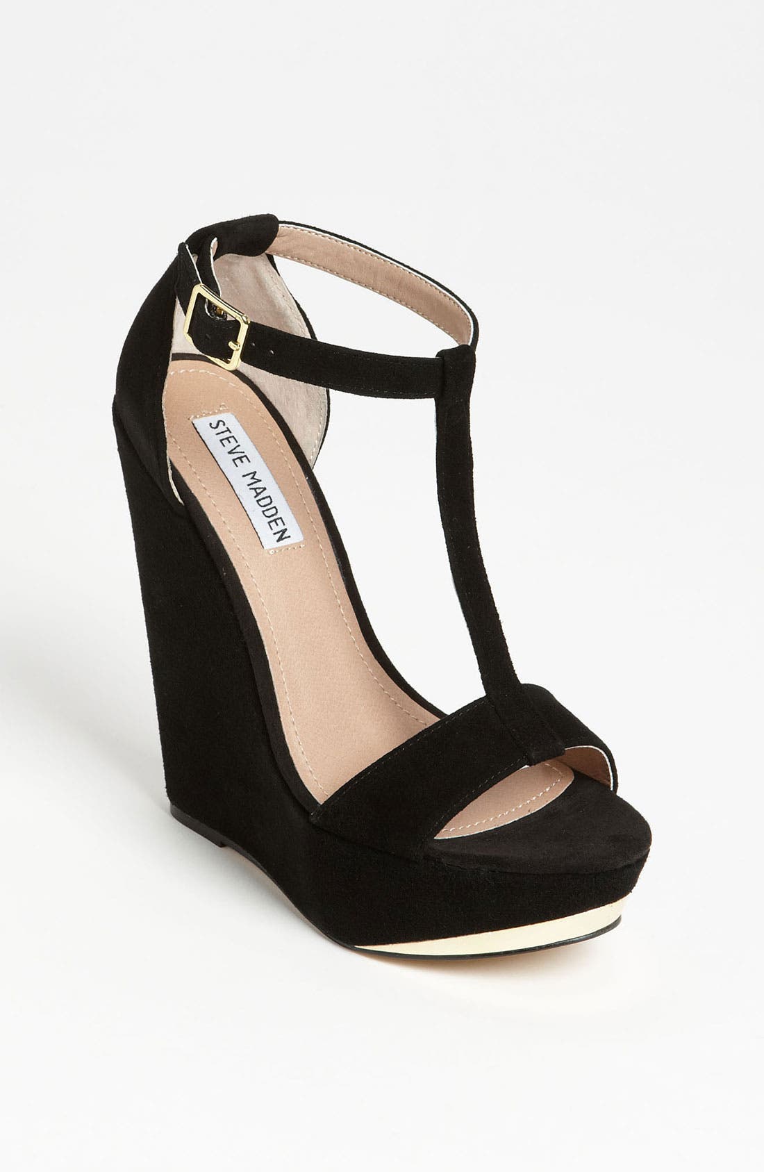 'Xtrime' Wedge Platform, Main, color, BLACK SUEDE
