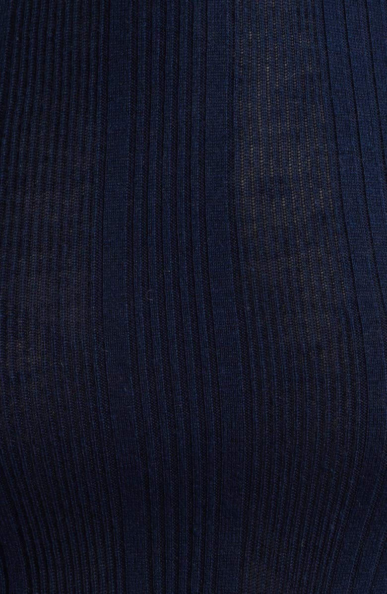 rag & bone Teresa Raglan Sleeve Rib Top, Alternate, color, Navy